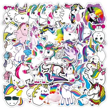 100pcs Cute Unicorn Stickers Guitar Skateboard Waterproof Cute