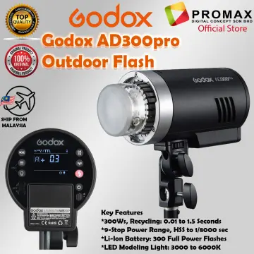 GODOX ORIGINAL MALAYSIA AD300PRO AD300 PRO OUTDOOR FLASH / GODOX WB300P  BATTERY FOR AD300PRO