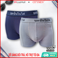 Combo 2 Quần lót nam boxer lưng Thái cotton 4 chiều cao cấp, lưng cao thumbnail