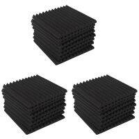 Wedge Acoustic Foam With Adhesive Tape 24 Pcs Soundproof Panels Silencing Sponge Adhesives Tape