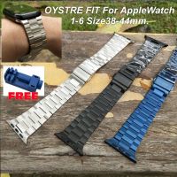 สายนาฬิกา Apple Watch สแตนเลส ลายOyster Fit หัวสายเข้ารูป  สำหรับ Apple Watch 1-6 ขนาด38-44มิล แถมฟรี ที่ตัดสายนาฬิกา