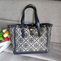 To ry Bur ch T Small T Monogram Jacquard Tote