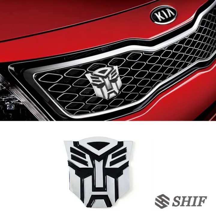 ZR 1X 4 Inch Silver Transformers Autobot Car Emblem Badge Front Grill