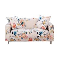 Stretch Sofa Cover Printed Couch Covers Slipcovers for Couches Sofas Protector with Two Pillowcase