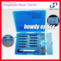 DH10HC Optical Repair Tools Eyeglasses Tool Set Kit Including Screwdriver Sockets Nose Pads Screws