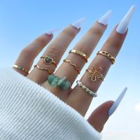 ชุดแหวนเงินโบราณฮิปฮอปแหวนงูชั่วร้ายพังก์ผู้หญิงแหวนโกธิคสวยงามชุดเครื่องประดับ2022ใหม่