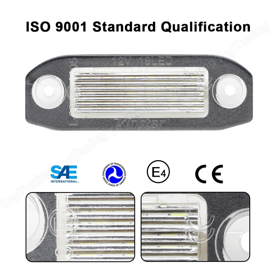 LED License Plate Light For Volvo S80 XC90 S40 V50 V60 V70 XC60 S60 C70  XC70 Canbus Error Free Number Lamp