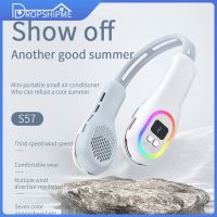 【CW】 USB Neck Rechargeable Face Handheld Cooling Ventilador Silent Adjustable Bladesless Camping