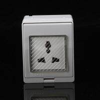 IP55 Waterproof Wall Socket Anti-UV Surface Mount AU/EU/UK/US/ZA/IL power Outlet for Outdoor Kitchen Bathroom Hotel plugs