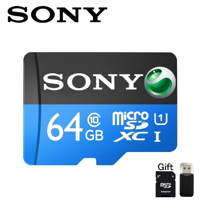 Class 10-90MB/s UHS-I U1 SONY 128GB microSDXC Memory Card with SD Adapter 