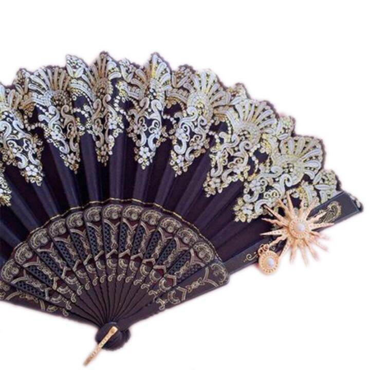 Gothic Hand Fan Lolita Fans Chinese Folding Fans For Women Gothic Fan ...