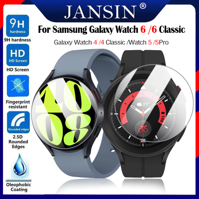 กระจกนิรภัยสำหรับ Samsung Galaxy Watch 4 5 6 40mm 44mm Galaxy Watch 5 Pro 45mm หน้าจอฟิล์มกันรอยสำหรับ Samsung Galaxy Watch 6 Classic 43mm 47mm 4 Classic 42มม.46มม.สายรัดข้อมือป้องกัน