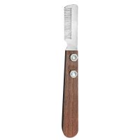 Professional Dog Comb Stainless Steel Wooden Handle Stripping Knife Pet Hair Remover Grooming Tools Undercoat Brushes