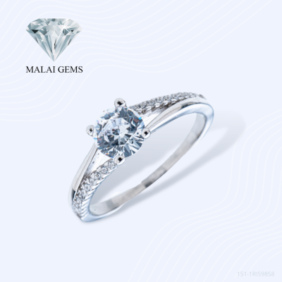 Malai Gems แหวนเพชร แหวนเพชรชู เงินแท้ Silver 925 เพชรสวิส CZ เคลือบทองคำขาว รุ่น 151-1RI59858 แถมกล่อง