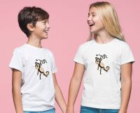 Kids safari  เสื้อยืดเด็กผู้หญิงเด็กผู้ชาย ลายลิงเจี๊ยกๆ สกรีนน่ารักๆ ผ้าคอต 100%Cotton ใส่สบาย