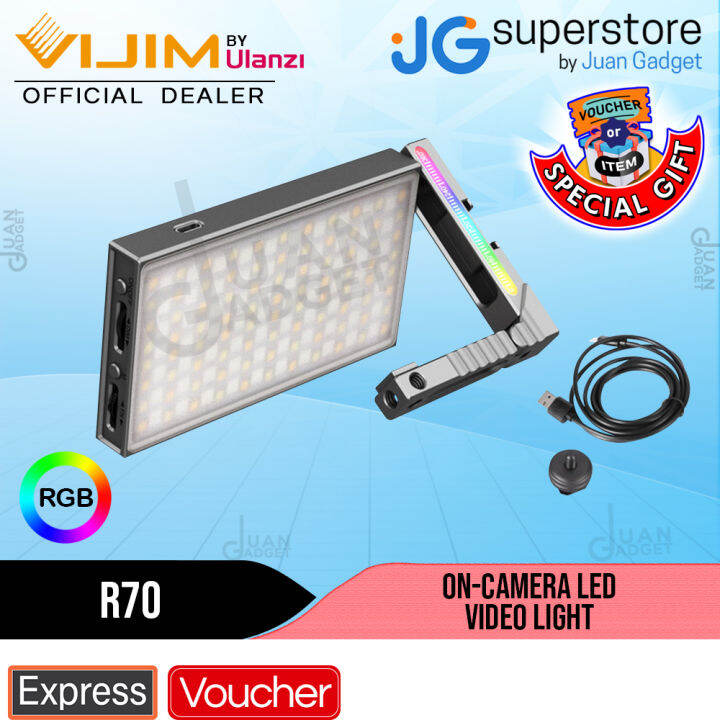 Vijim by Ulanzi R70 RGB LED 2700 to 8500K Color Temperature USB TypeC