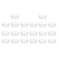 20 Pcs. 35mm x 10mm Sterile Plastic Petri Dishes with Lid for LB Plate Yeast (Transparent Color)