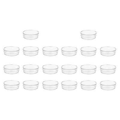 20 Pcs. 35mm x 10mm Sterile Plastic Petri Dishes with Lid for LB Plate Yeast (Transparent Color)