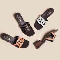 2023 new Kate Series Four Colors Twist Buckle Leather Peep-toe Elevation Sandals Casual Shoes