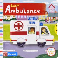 Busy ambulance busy series paperboard Book busy ambulance English original imported Book Childrens English picture book organ operation paperboard Activity Book parent-child education interactive learning