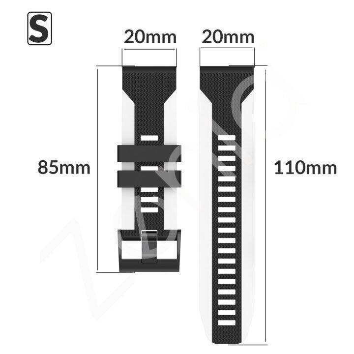 zenia-20มม-quick-release-easy-fit-สองสีผิวเปลี่ยนสายนาฬิกาซิลิโคนสำหรับ-garmin-fenix-7s-6s-pro-sapphire-solar-5s-plus-descent-mk2s-instinct-2s-camo-surf-d2-delta-s-instinct2s-fenix7s-fenix6s-fenix5s-อ