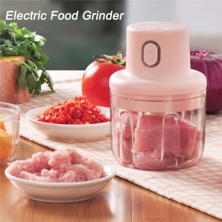 Electric Food Chopper Mini Electric Garlic Chopper, Small Food Grinder Mini  Garlic Grinder Home Garlic Mincer Baby Auxiliary Food Garlic Beater