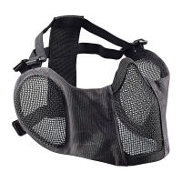 Tactical Masks Metal Steel Net Mesh Protect Ears Mask Field Hunting Military War Games Tactical Shooting Paintball Mask