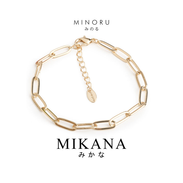Mikana Soiree 18k Gold Plated Minoru Link Chain Bracelet For Women ...