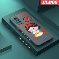 เคส JIUMOO สำหรับ Huawei Nova 8 Pro Nova 8 Se เคสขอบสี่เหลี่ยมด้านข้างแบบแข็งลายการ์ตูนสีขาวฝ้าหิมะโปร่งใสเคสนิ่มสำหรับกล้องปลอกซิลิโคนกันกระแทก