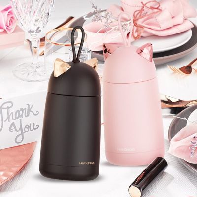 330ml Mini Insulation Coffee Water Bottle Stainless Steel Vacuum Flask Portable Children Thermal Bottles Cat Kids Thermos Mug