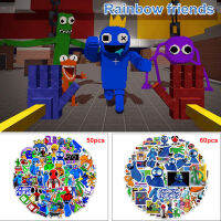 Fancy【คลังสินค้าพร้อม】50ชิ้น/60ชิ้น Robloxed Rainbow Friends สติกเกอร์ PVC กราฟิกสำหรับรถยนต์แล็ปท็อปโทรศัพท์เครื่องเขียนสติกเกอร์กันน้ำของเล่นของขวัญสำหรับเด็ก