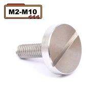 1-5Pcs M2 M2.5 M3 M4 M5 M6 M8 M10 Flat Big Round Slotted Head Screw Grooving Stainless Steel 304 Advertising Board Mirror Bolt