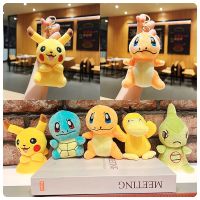 Pokemon Plush Keychain Pikachu Squirtle Charmander Psyduck Plush Toys Model Keychain Bag Pendant Ornaments Accessories Kids Gift