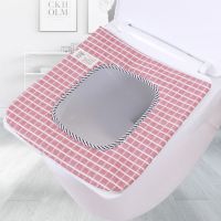 〖Duoduo store〗 Funda De Asiento De Inodoro Cuadrada Para Baño Alfombrilla Lavable De Franela Roja Cojín De Asiento De Inodoro Alfombrilla De Velación Del Hogar