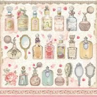 Perfume Bottle Rose Stickers DIY Scrapbooking Junk Journal Vintage Label Collage Diary Happy Plan Card Seal Decoration Stickers Labels