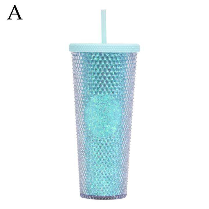 cute-barbie-pink-studded-tumbler-water-cup-water-bottle-plastic-cup-straw-double-i0w7