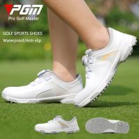 PGM Ladies Breathable Sports Footwear Women Waterproof Golf Shoes Colorful Ultra-light Sneakers Rotating Knob Trainers