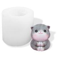 Candle Mold, Thickened 3D Three-Dimensional Cat Candle Silicone Mold, DIY Aromatherapy Plaster Soap Ornament