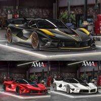 (AMA64) FXX-K EVO Super Racing White,black,metallic red 1:64