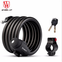 WHEEL UP 1.2m 1.5m 1.8m Anti Theft Bike Lock Steel Wire Safe Bicycle Lock quality MTB Road Bicycle Lock