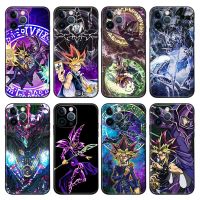 [2023] อะนิเมะ Yu Gi Oh Yugioh เคสโทรศัพท์นิ่มนักมายากลสีดำสำหรับ iPhone 11 12 13 14 Pro Mini X XR XS MAX 5S 6S 7 8 Plus SE 2020เคส