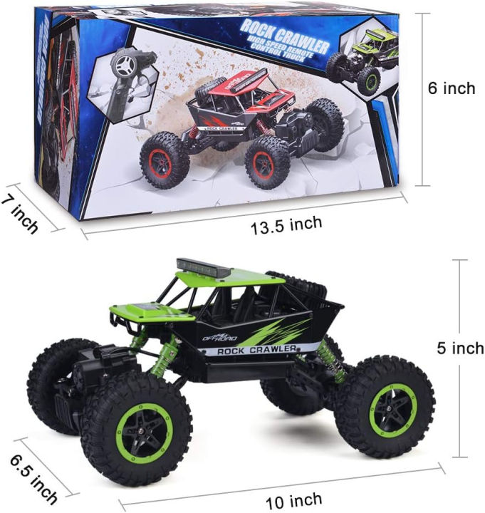 nqd-rc-car-remote-control-monster-truck-2-4ghz-4wd-off-road-rock-crawler-vehicle-1-16-all-terrain-rechargeable-electric-toy-for-boys-amp-girls-green