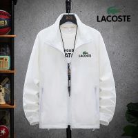 Lacoste เสื้อแจ็คเก็ตสะท้อนแสงพิมพ์ลายสไตล์เกาหลีทรงหลวมสําหรับผู้ชาย