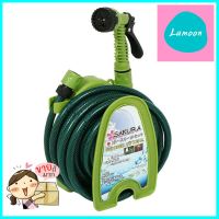 สายยางโรล ติดผนัง+ตั้งพื้น SAKURA DGS2001 1/2 นิ้วx10 ม. สีเขียวMINI HOSE REEL SAKURA DGS2001 1/2"X10M GREEN **โปรโมชั่นสุดคุ้ม โค้งสุดท้าย**