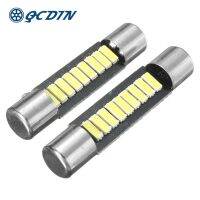 QCDIN 2PCS High Power LED HID White Car Vanity Mirror Lights Sun Visor Lamp 9-SMD-4014 6614F LED Bulb High Power Dome Light Lamp