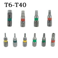 【cw】 4Pcs Torx Screwdriver Bits 1/4  39;  39; Shank Alloy Screw Driver Security Hand T6 T40