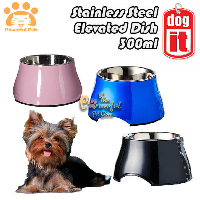 (Ready Stock) Dogit 2 In 1 Elevated Dish Pet Bowl Stainless Steel Large