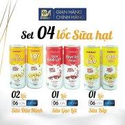 SET 4 LỐC MIX Set 4 Lốc Sữa Hạt 240ml Mix Vị Sữa Bắp, Sữa Gạo Lứt