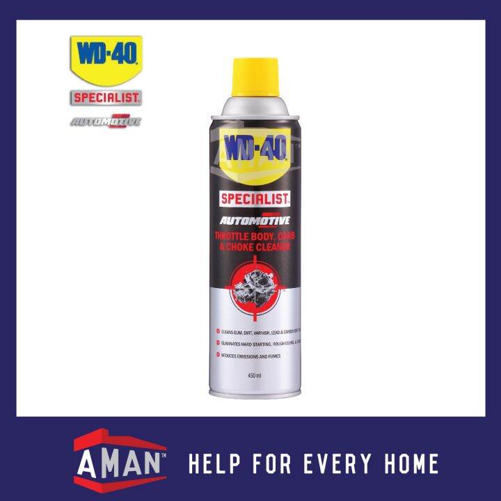 WD 40 Specialist Automotive Throttle Body, Carb & Choke Cleaner Eliminate  Hard Starting 450mL