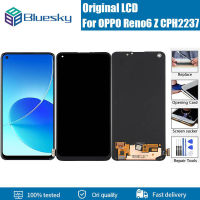 หน้าจอสัมผัส LCD สำหรับ OPPO 6.4 Z Reno6 5G,อะไหล่หน้าจอดิจิทัลสำหรับ OPPO CPH2237 Reno Reno6Z LCD ของแท้6Z